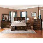 Eunice Platform Storage Bedroom Set 4 Pc - Espresso